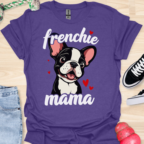Frenchie Mama - V6 - Smiling Graphic T-Shirt